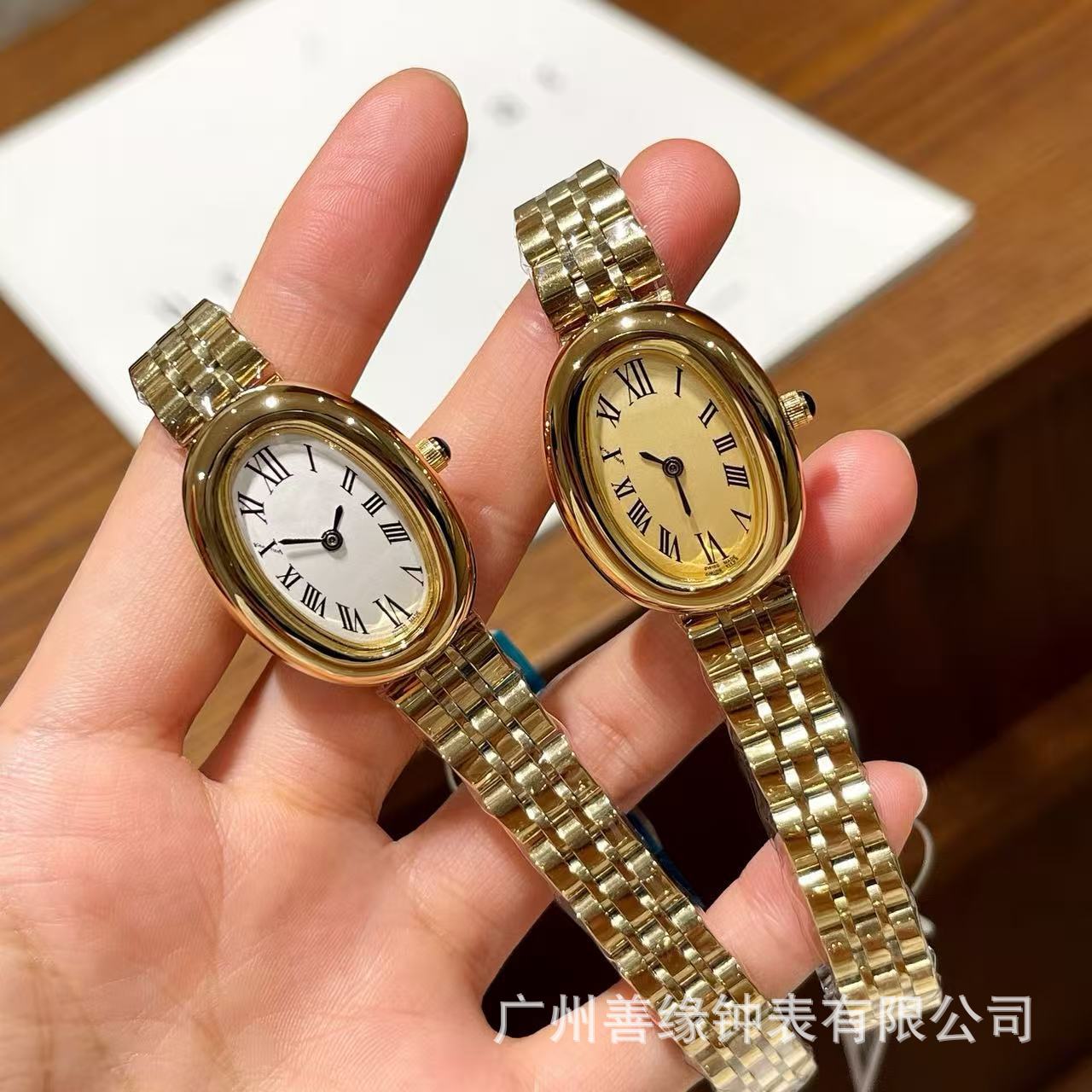 

Kajia Explosive Bathtub Series Medieval Oval Dial Small Gold Watch Quartz Ladies Watch Women's
