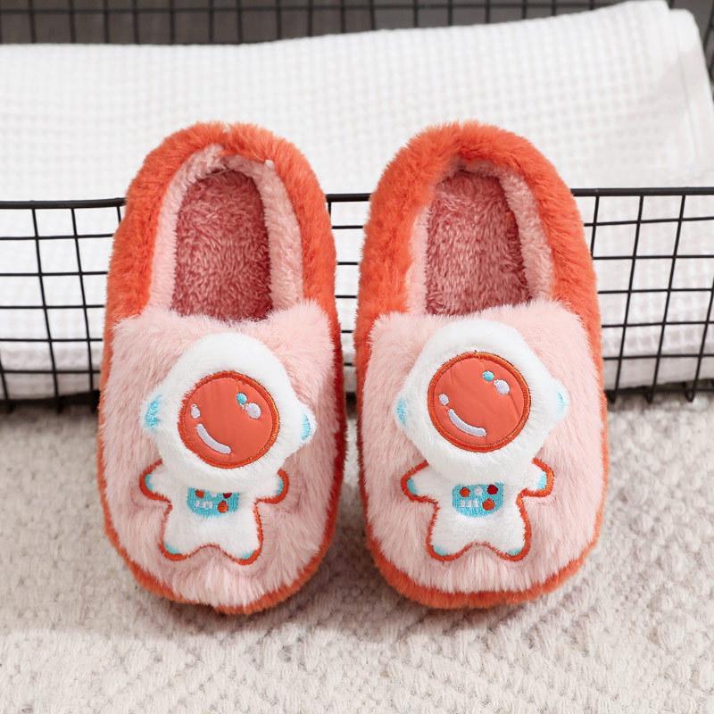 Winter Children's Cotton Slippers Indoor Warm and Non-slip Home Cute Cartoon Men's and Women's Cotton Shoes Are Comfortable