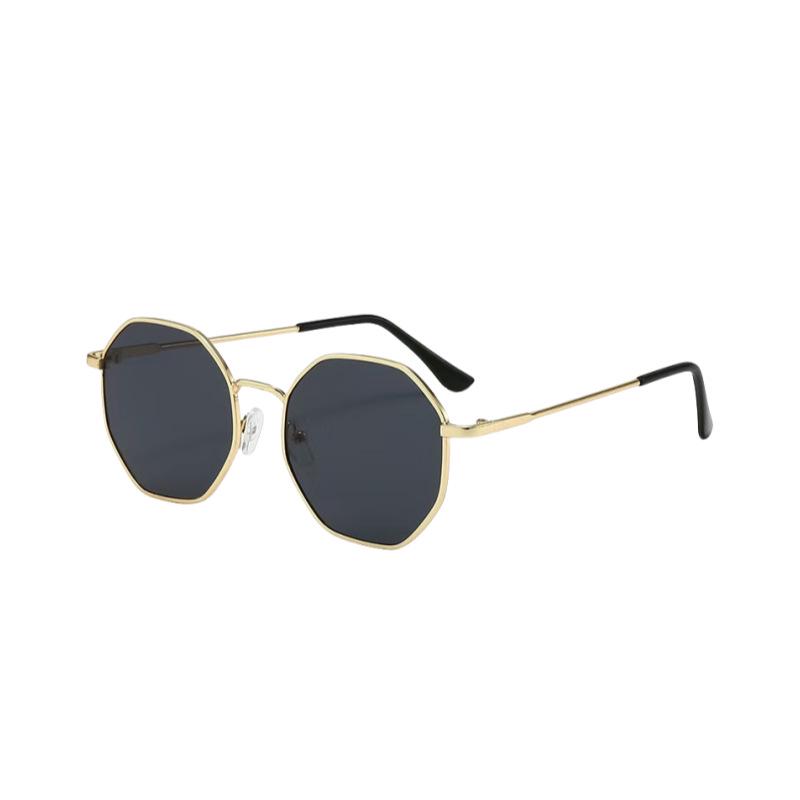 2025 High-End Unisex Metal Polygon Anti-UV Sunglasses
