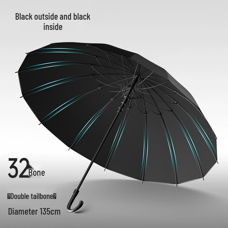 16-Bone Windproof Heavy-Duty Long-Handle Umbrella