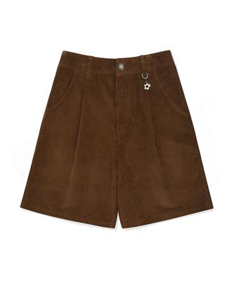 WACKY WILLY Women'S Corduroy Bermuda Shorts Brown