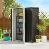 Μεταλλικό Σπιτάκι Εργαλείων 1,07 m² 142 x 86 x 189 cm Αποθήκη Εργαλείων με Μονόκλινη Στέγη Κλειδούμενη Πόρτα