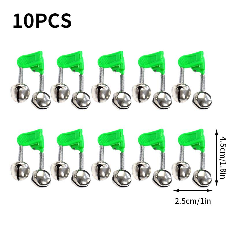 

10/50pcs Fishing Bite Alarms Fishing Rod Bells Tip Clip Bell Ring ABS Fishing Accessory for Ice Night Pole Fish Bites Indicators 260319