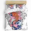 Koi Flowers Water Waves Carp Bedding Set 3pcs Duvet Cover Pillowcase Kids Adult Quilt Cover Double Bed Set Home Textile