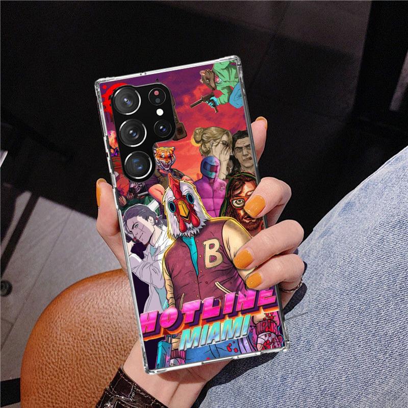 Game Hotline Miami Phnoe Case for Samsung Galaxy S26 S25 Edge S23 S24 Ultra S22 Plus S21 S20 FE Unique Cover Soft Coque Galaxy S