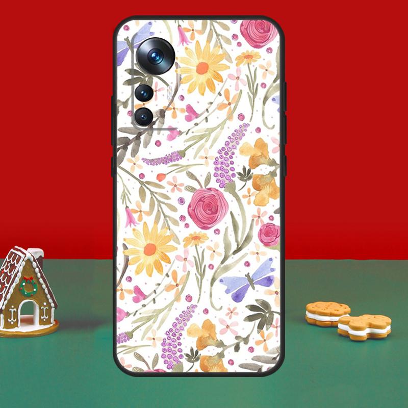 Dragonfly Insect Pattern For POCO M6 Pro X6 Pro X3 X5 F3 F5 M5s Phone Case For Xiaomi 14 12T 11T 13T Pro 12 13 Lite