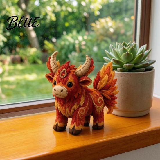 Handmade Gift Making Beginners DIY Sewing Kit Cow Patchwork Supplies Highland for Adults Fabric Doll