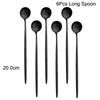 6Pcs Black Cutlery Set Matte Dinnerware Set Knife Fork Spoon Tableware Cake Fruit Fork Stainless Steel Flatware Kitchen
