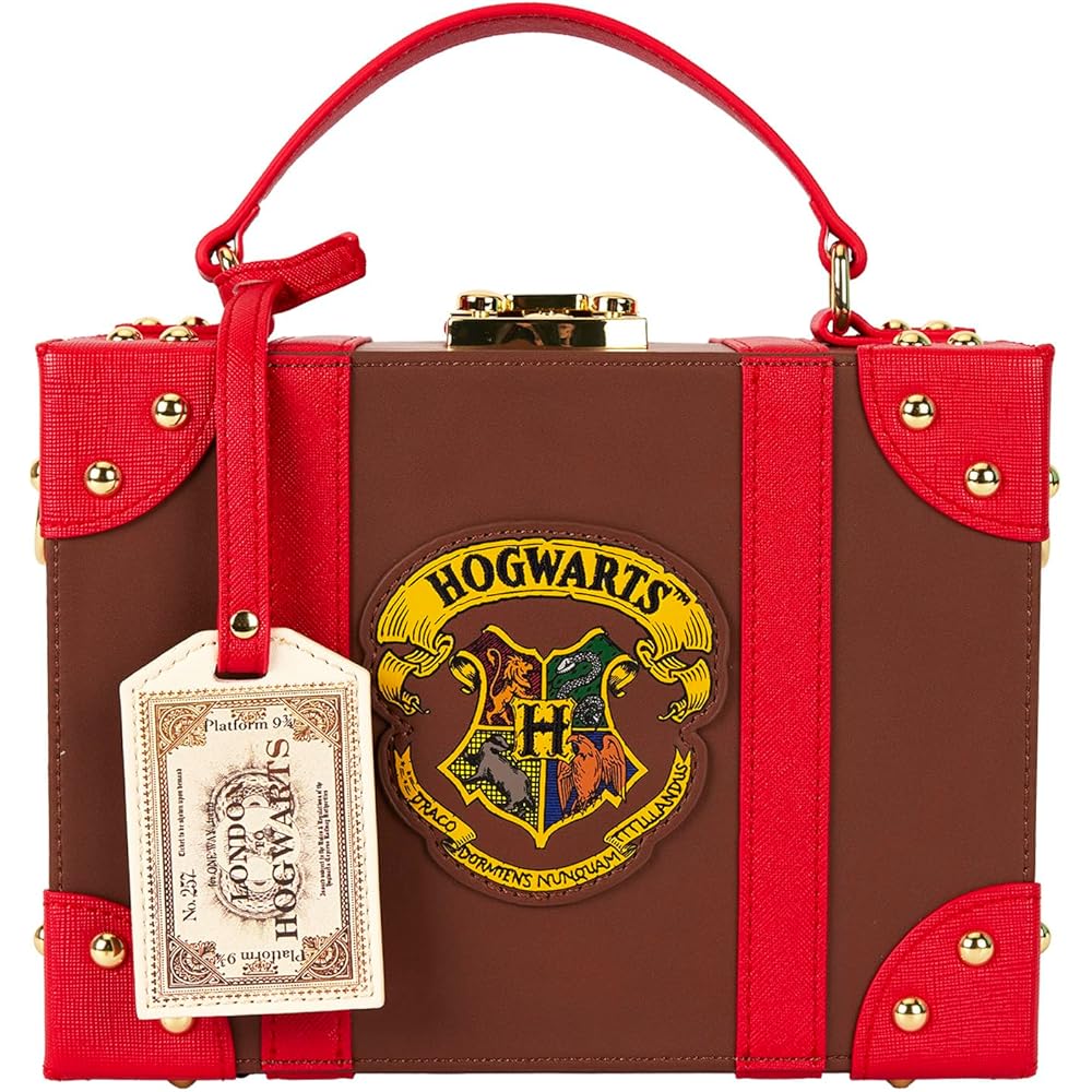 Loungefly Harry Potter Hogwarts Express Luggage Crossbody Bag Multicolor Standard Size Crossbody
