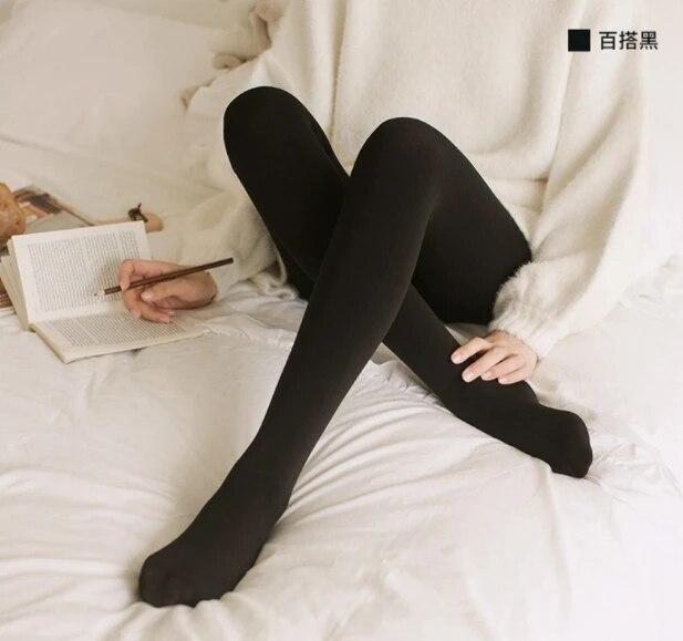 Winter Thermal Leggings Women Slim Translucent Stockings Thin Pants Sexy Elastic Thick Pantyhose