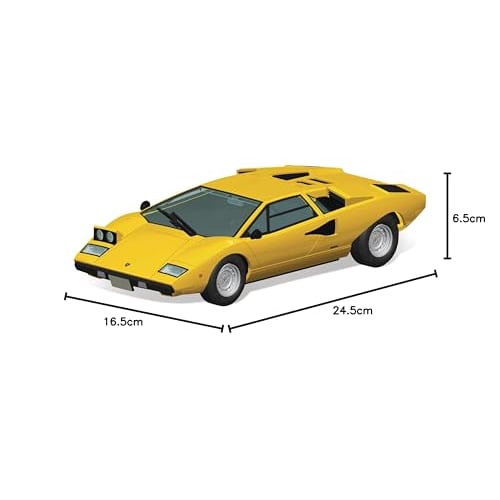 Aoshima Bunka Kyozai (AOSHIMA) 1/32 The Snap Kit Series Lamborghini Countach LP400 Yellow Pre-Colored Plastic Model Kit 20-B