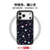 Applicable To Apple 17 Mobile Phone Case Replaceable Back Plate 16pro Magnetic Suction 15promax Mobile Phone Case Black Background Colored Stars