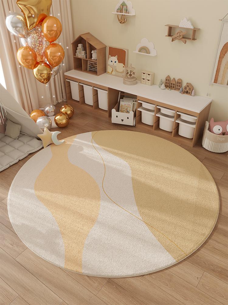 Household Winter New Children's Room Carpet Bedroom Bedside Rug Waterproof Swivel Chair Floor Cushion Home Decor