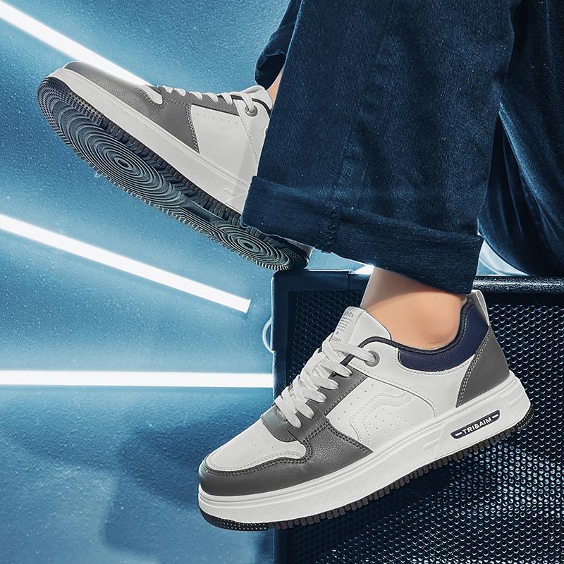 

Men’s White Jogging Sports Shoes Casual Street Style Running Sneakers Breathable Shoes Students Large Plus Size Shoes EU: 47 серый