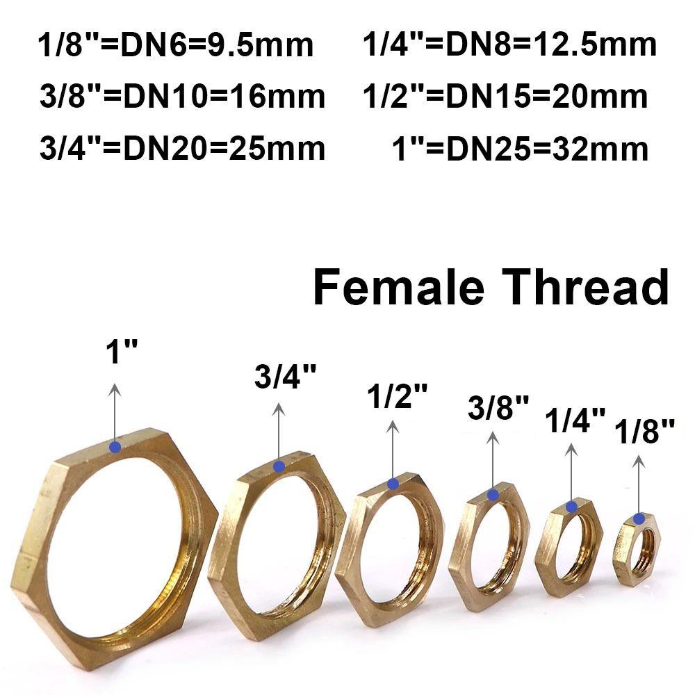 10Pcs Brass Flange Nut Water Tank Joint  Plumbing Fastening Accessories