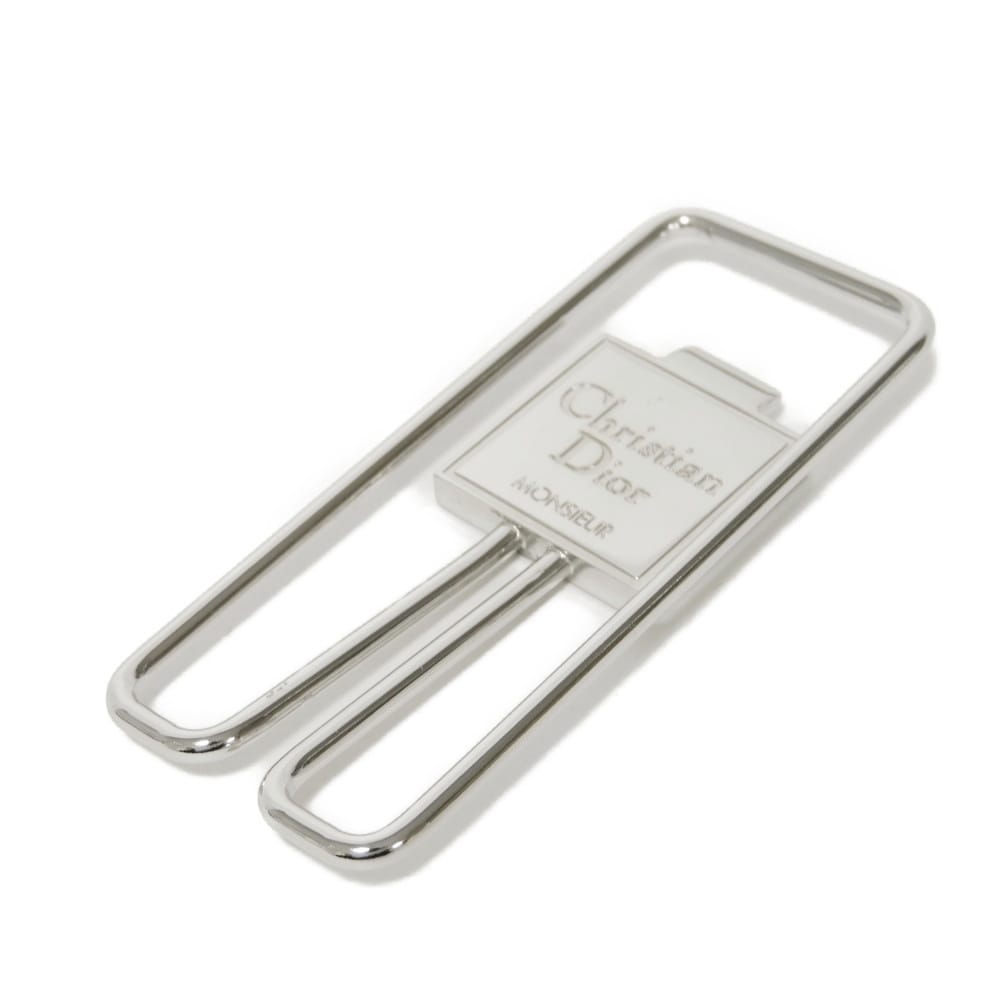 Used 10656 Logo Signature Bill Clip 7988 Vintage Excellent Condition Monsieur Metal Silver Men's from Japan AUTHENTIC