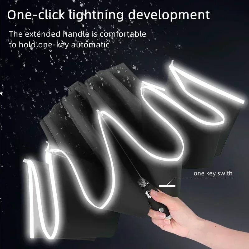 Automatic Umbrella with LED Reflective Strip Rain Wind Umbrella For Mercedes Benz S320 W164 W203 W204 W168 C180 E320 A200 CLA ttt1