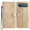 For iPhone 17 Air Wallet Phone Case Butterfly Floral Imprint Leather Flip Cover with Strap