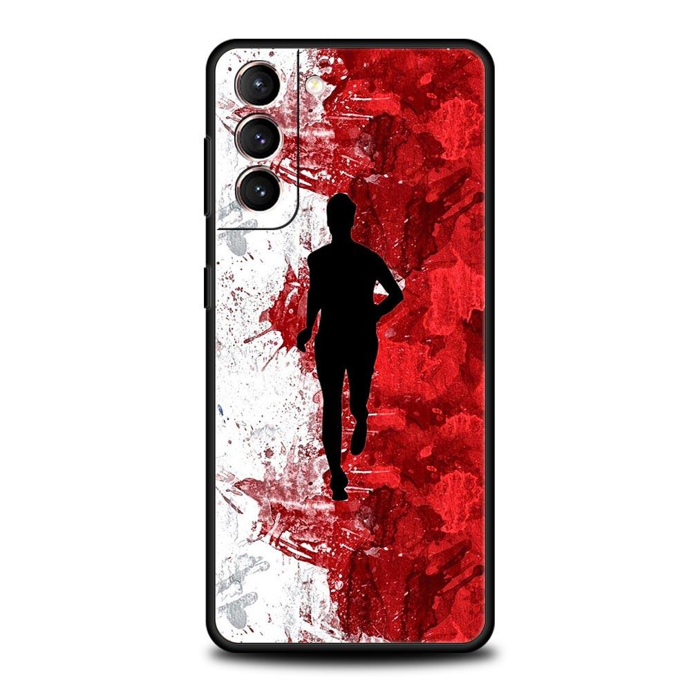 

Phone Case For Samsung Galaxy S25 Edge S24 S23 S22 S21 Ultra S20 FE 5G S10 S10E S9 Plus Soft TPU Cover Run marathon Running Galaxy S25+