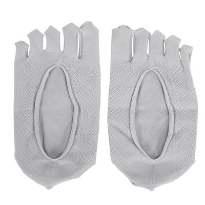Women Toe Socks No Show Low Cut Thin Non Slip Invisible Breathable Socks with Gel TabGray