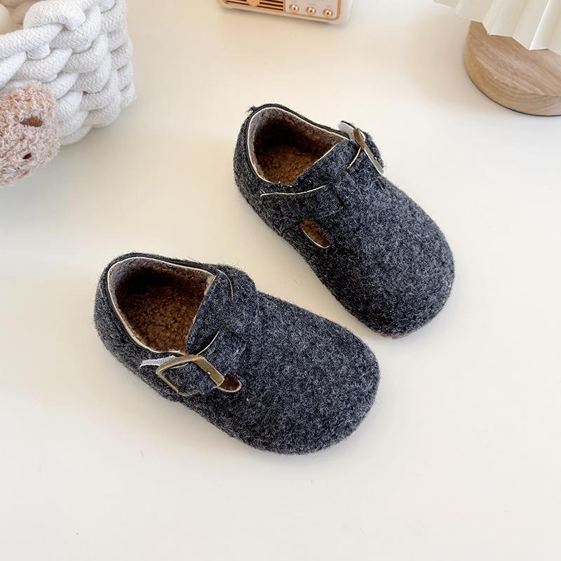 Birkenstock Winter 2025 Girls' Velvet Fur Shoes - Soft Sole, Thickened for Boys & Girls