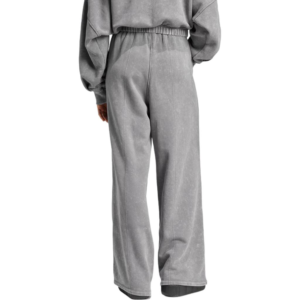 Adidas Originals Premium Essentials Solid Color Fashion Comfortable Loose Wide Leg Knit Sports Pants Women Bottoms Shadow-Grey IY7399