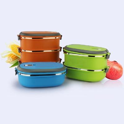 Contenitore per alimenti isolato termicamente in acciaio inossidabile a 1 strato, borsa per il pranzo