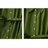 Elegant Loose Sleeveless Shirt Dress Women Summer Casual Long Dress with Tie Waist Design