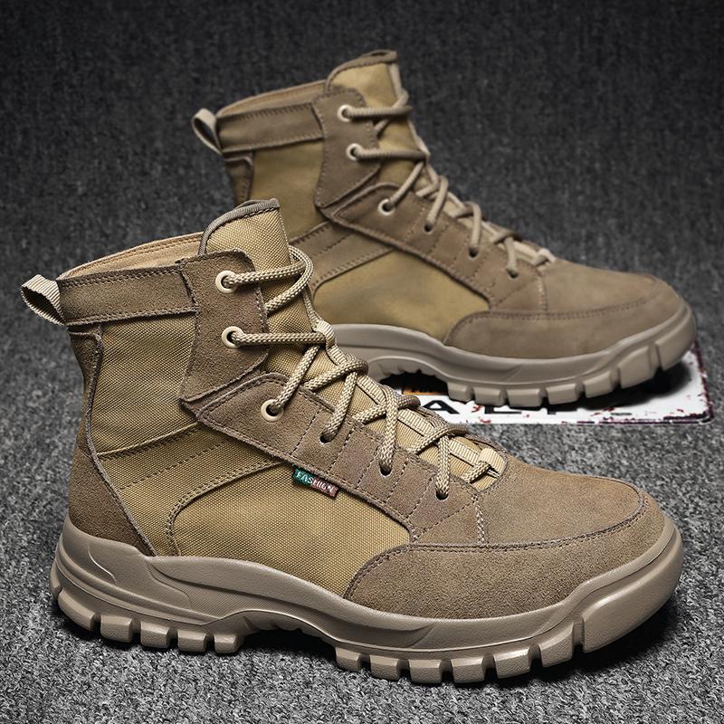 Winter Bestseller Street Fashion Arbeitsstiefel High Top Herren Leder Freizeitschuhe Outdoor Wanderschuhe Abriebfeste Sohlen