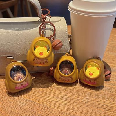 Kreativer Schlüsselanhänger Kawaii Capybara Schulranzenform Schlüsselanhänger Lustige Federmäppchen Anhänger Charm Auto Schlüsselanhänger DIY Taschenzubehör