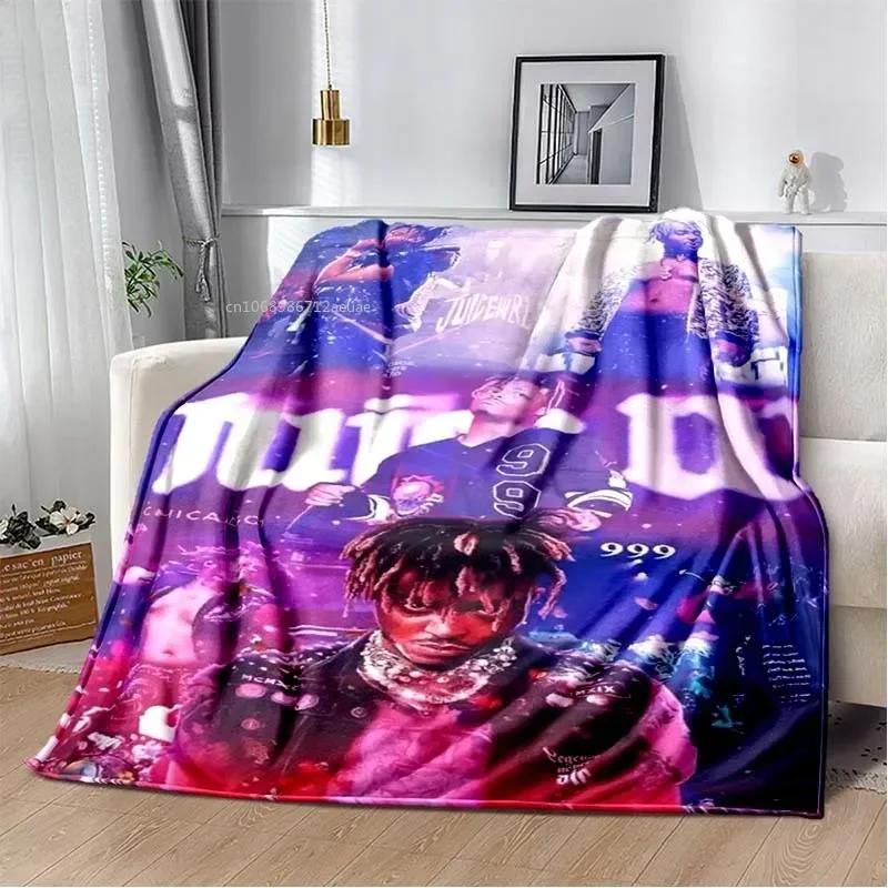 Album Rapper Juice Wrld 999 Blanket Poster Art Printed Flannel Blanket Soft Bedspread Sofa Warming Cover Gift for Music Fans
