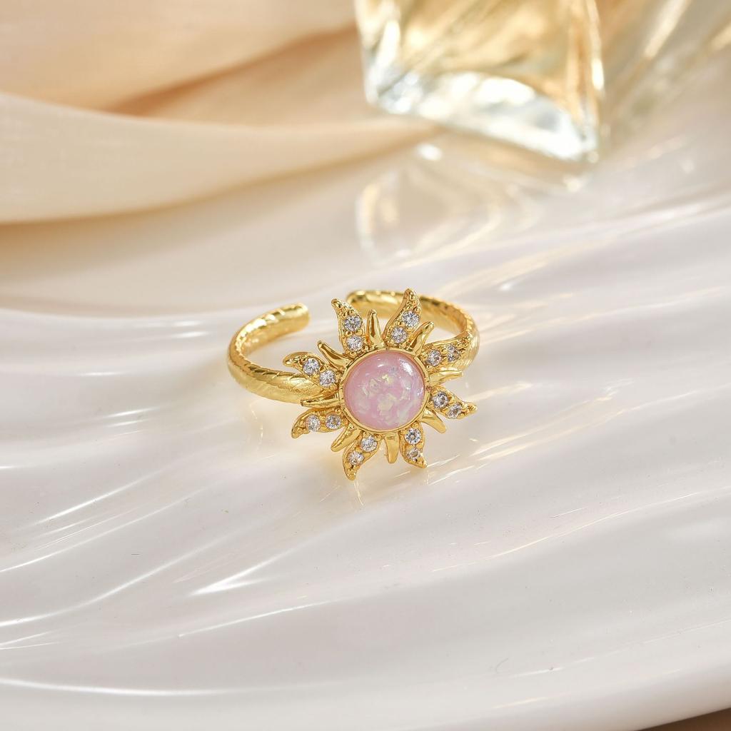 12 Sun Love Crown Geometric Design Fashion Ring Ring Women's Jewelry