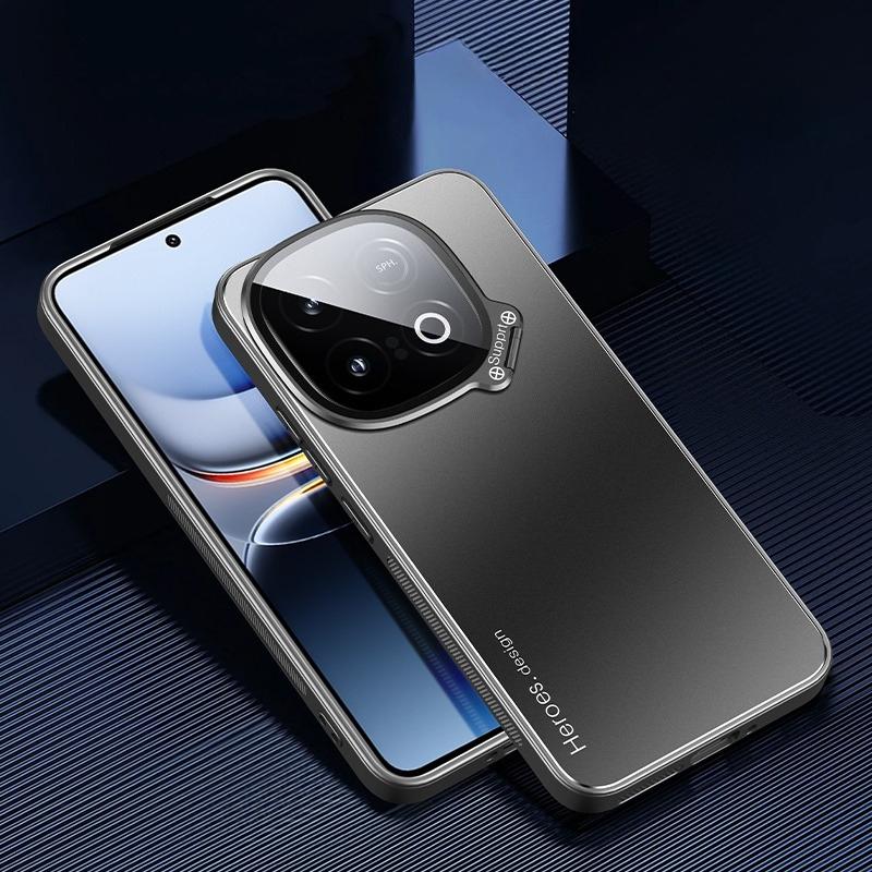 For VIVO IQOO Z10 Turbo Pro Case Metal Lens Camera Holder Cover for IQOO Z10 Turbo (pro) Shockproof Matte Invisible Bracket Case