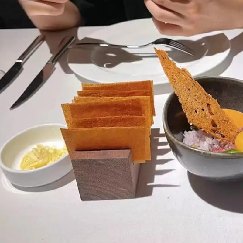 Creative Wooden Tableware Restaurant Rectangular Molecular Cuisine Appetizer Tableware Food Display Tableware Dinner Plate