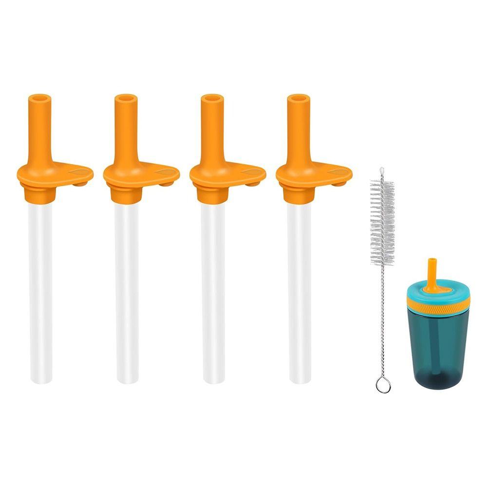 

BPA-Free Cup Straw Reusable Replacement Lid Durable Water Bottle Straws for Zak помаранчевий