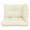 3 Piece Pallet Cushion Set Cream Fabric