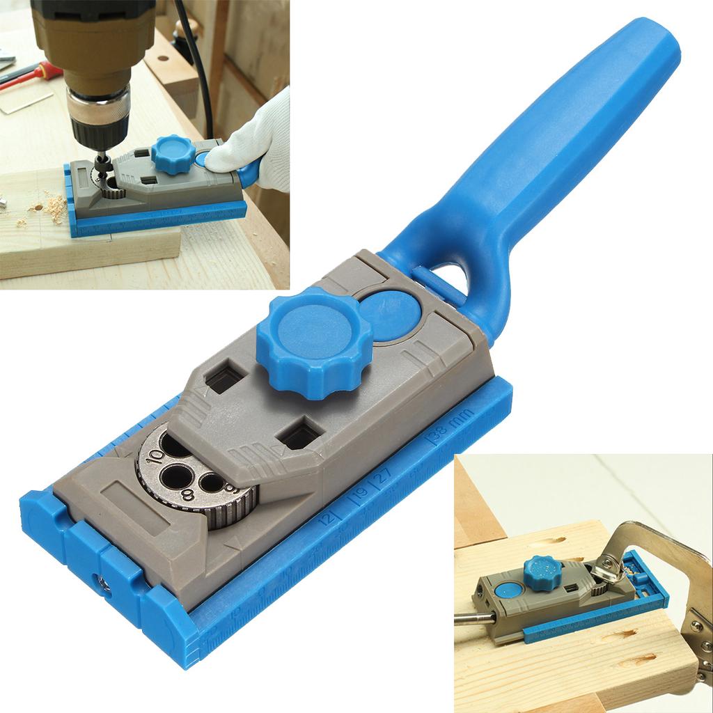 Pocket Hole Drill Jig Round Doweling Wood Joinery Tenon 