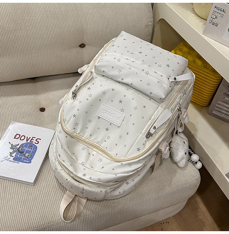 Mori Style Cute Star Backpack: High-End, Lightweight, Large Capacity for Middle School Students