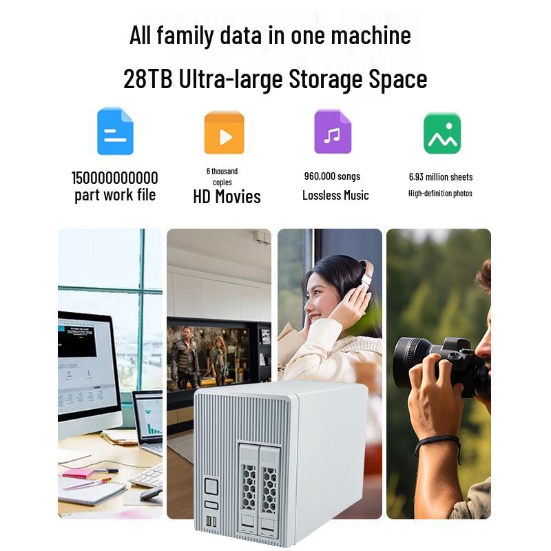 Two-Bay NAS Home Cloud Storage Server with Mobile Expansion