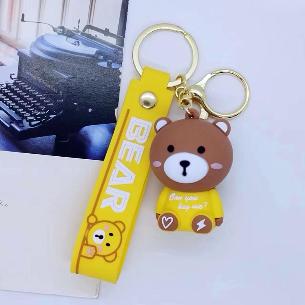 Creative Cartoon Bear Doll Keychain Car Bag Keychain Accessories Gift Wholesale Y2k Fashion Toys Anime Cartoon Frind