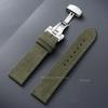 18mm 19mm 20mm 22mm Vintage Suede Cowhide Watch Strap Butterfly Buckle Handmade Stitching Soft Watch Band Quick Release Bracelet