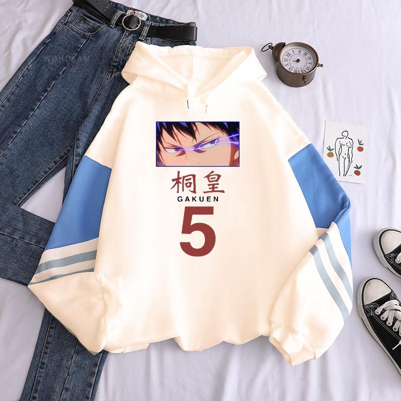 

Толстовка з принтом Kuroko s Basketball аніме Kuroko No Basket Cool Izuki Shun Eyes Long Sleeve Streetwear Топи Толстовка в стилі Печворк 4XL білий