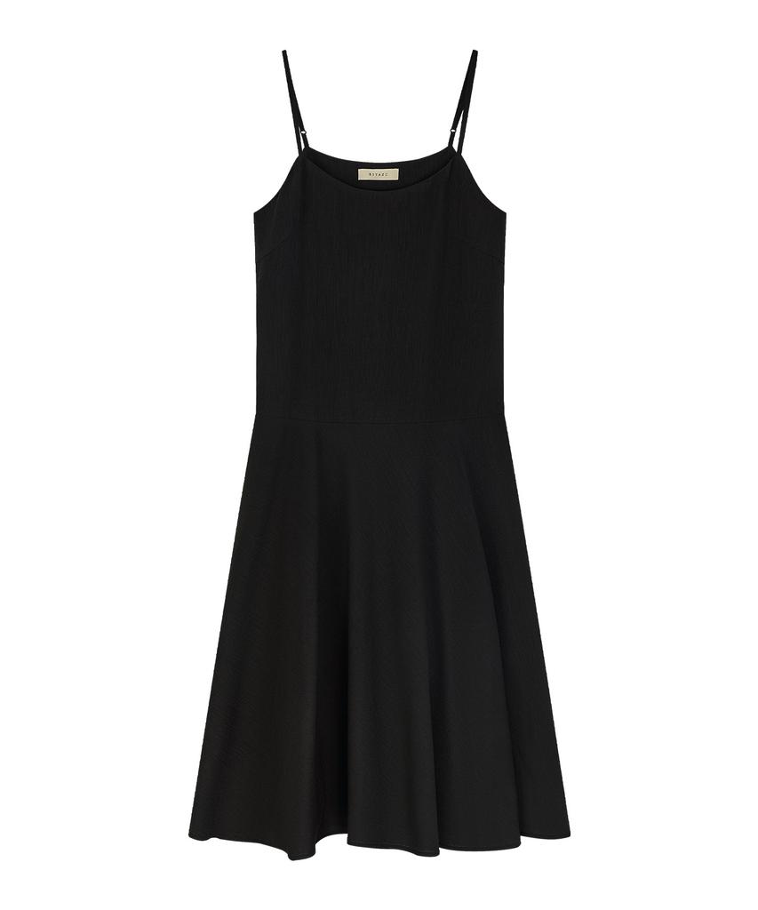 Siyajyu Sia8044 Flare Slip Dress_Black