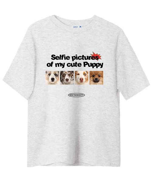 Entity Selfie Puppy Short Sleeve T-Shirt White Melange White Melange/M
