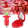 1 Set Stainless Steel Strawberry Slicer & Strawberry Huller Cherry Fruit Vegetable Strawberry Stem & Leaf Remove Tool Multifunctional Manual Cutting