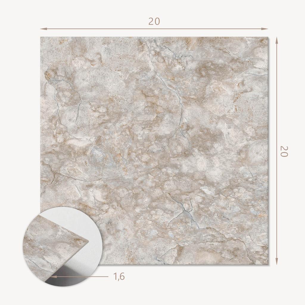 Adhesive Vinyl Tiles for Hallway Natural Stone Pattern 20X20X20 Cm