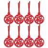 8pcs Chinese New Year Cny Outdoor Red Decor Festival Bonsai Money Tree Pendant For Festive Celebrations