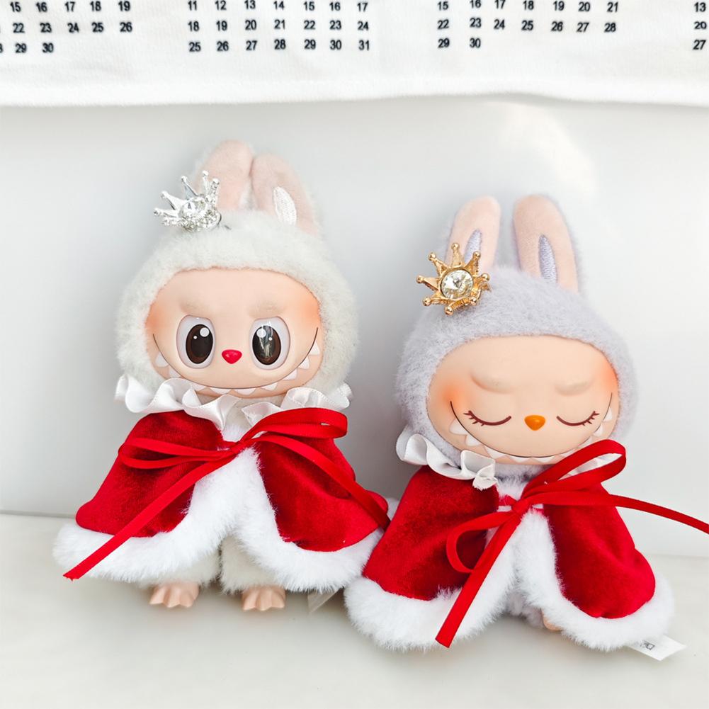 Clothes for 17cm Labubu Fashion Clothes Cape Bibs Cozy Miniature Clothes Doll Mini Fashion Accessories