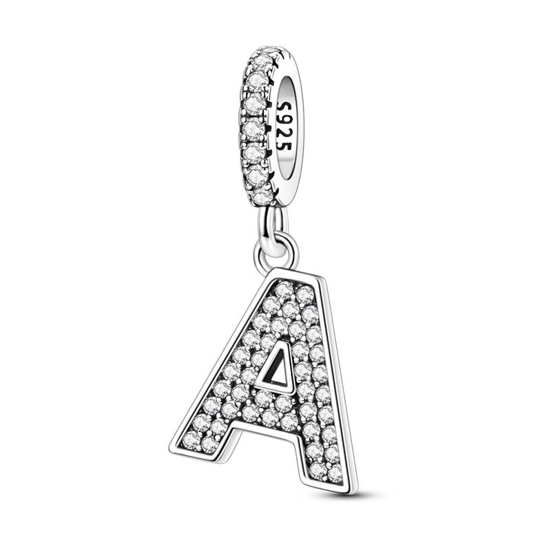 Neuer Kupferperlen-Anhänger 26 Buchstaben A-Z DIY-Name Geeignet für Original-Armband Schmuckherstellung für Damen