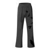 Men's Loose Casual Color Cotton Linen Trousers Elastic Tie Printed Straight Pants